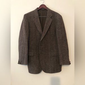 Harris tweed Scottish wool sport coat, brown, EUC